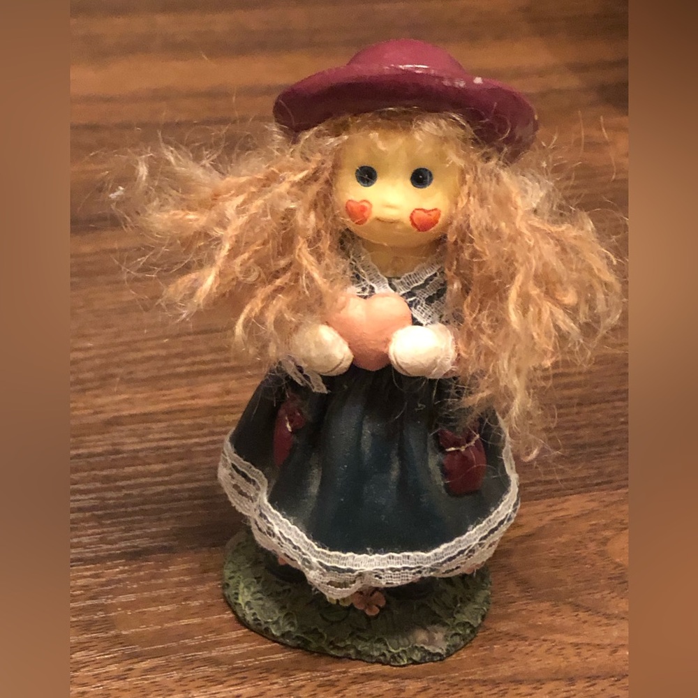 Vintage Doll Figurine with Heart